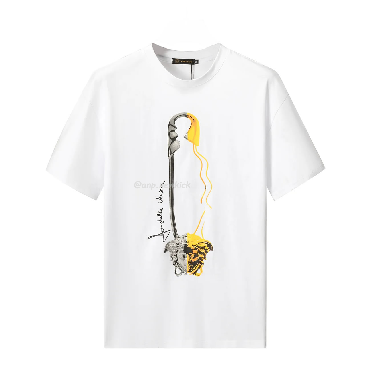 Versace Pattern Medusa Logo Printed Cotton T Shirt (6) - newkick.vip